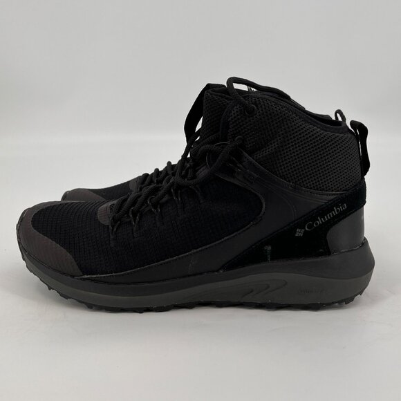 Columbia Trailstorm Mid Waterproof Hiking Boots Size 12 Black Dark Grey Mesh - Picture 4 of 14